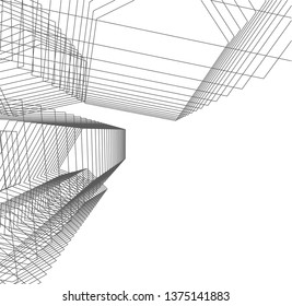 abstract architecture geometric background
