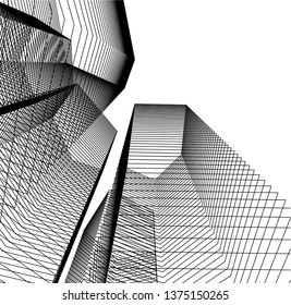 Abstract architecture geometric background