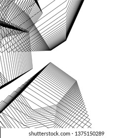 Abstract architecture geometric background