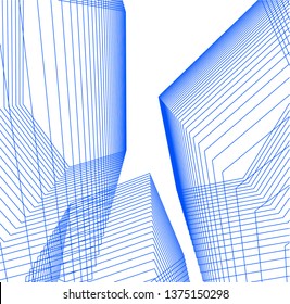 Abstract architecture geometric background