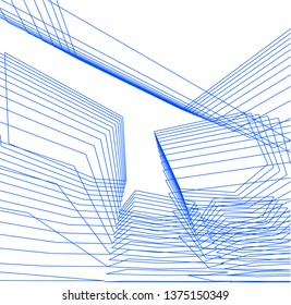 Abstract architecture geometric background