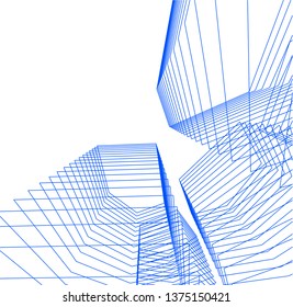 Abstract architecture geometric background