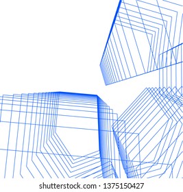 Abstract architecture geometric background