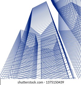 Abstract architecture geometric background