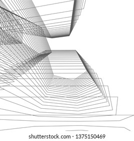 Abstract architecture geometric background
