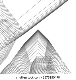 Abstract architecture geometric background
