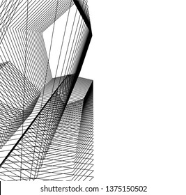 Abstract architecture geometric background