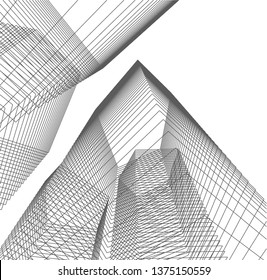 Abstract architecture geometric background