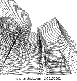 Abstract architecture geometric background