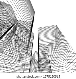 Abstract architecture geometric background