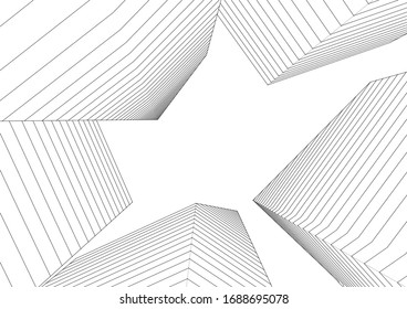 
abstract architecture geometric background 3d illustration