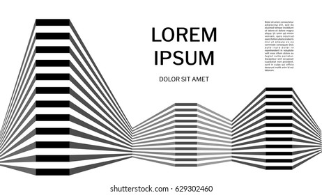 Abstract architecture geometric background. Template for covers, flyers, banners, posters and placards, presentations. Vector illustration.