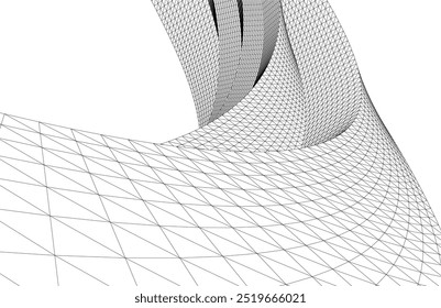 Arquitetura abstrata. Ilustração geométrica 3d do vetor de fundo