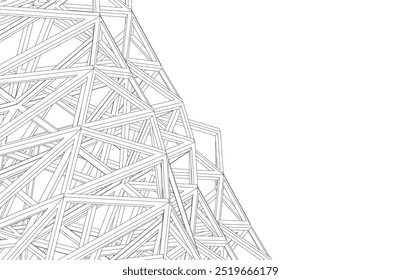 Abstractas arquitectura. Fondo geométrico Vector 3d ilustración