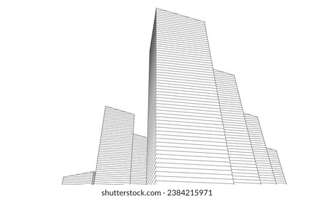 
abstract architecture geometric concept 3d