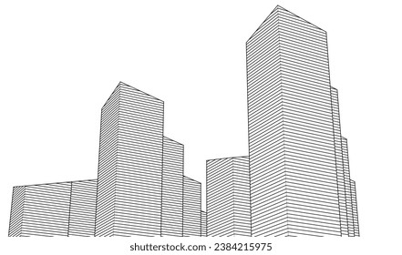 
abstract architecture geometric concept 3d