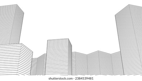 abstract architecture geometric concept 3d