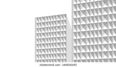 abstract architecture geometric facades 3d illustration