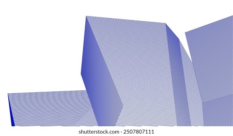 abstract architecture geometric shapes 3d illustration