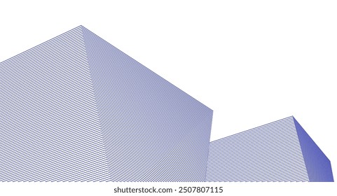 abstract architecture geometric shapes 3d illustration