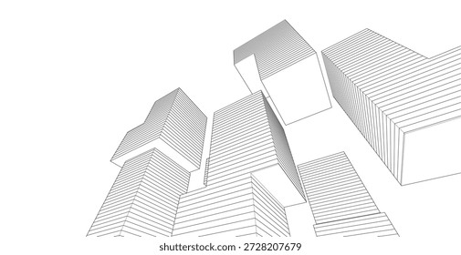 Arquitectura abstracta Formas geométricas 3D
