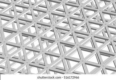 Abstract architecture. Geometric structure