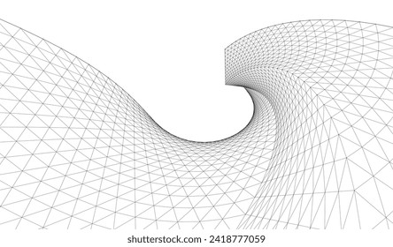 abstract architecture geometric surface 3d rendering