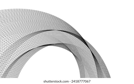 abstract architecture geometric surface 3d rendering