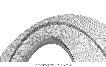 abstract architecture geometric surface 3d rendering
