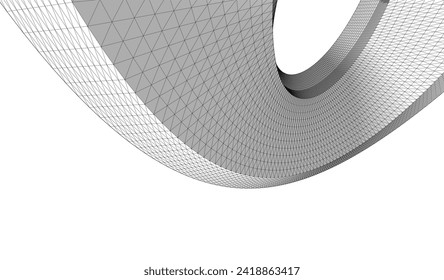 abstract architecture geometric surface 3d rendering