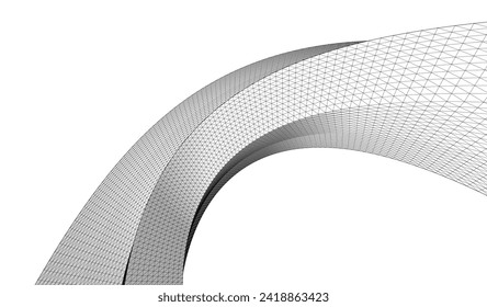 abstract architecture geometric surface 3d rendering