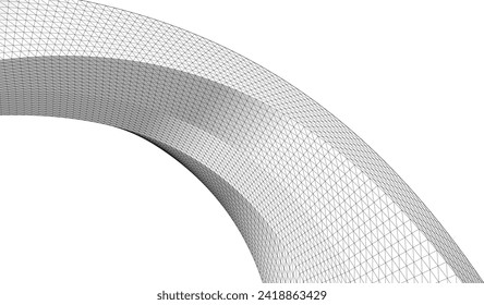 abstract architecture geometric surface 3d rendering