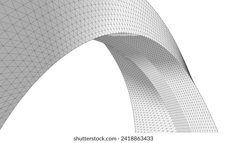 abstract architecture geometric surface 3d rendering