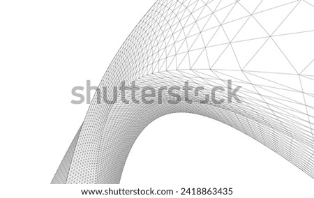 abstract architecture geometric surface 3d rendering