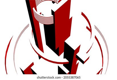 Abstract architecture graphic design 3d drawing