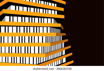Abstract architecture graphic design 3d drawing