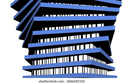 Abstract architecture graphic design 3d drawing