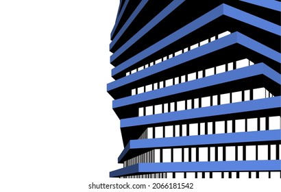 Abstract architecture graphic design 3d drawing