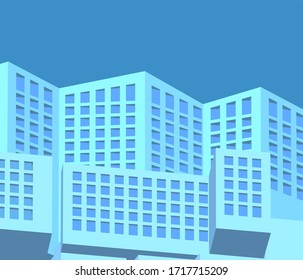 abstract architecture house concept sketch 3d illustration