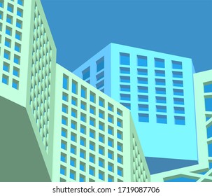 abstract architecture house concept sketch 3d illustration