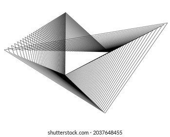 abstract architecture linear 3d design