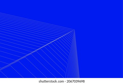 abstract architecture linear digital drawing