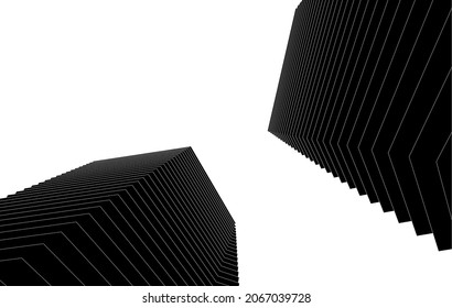 abstract architecture linear digital drawing