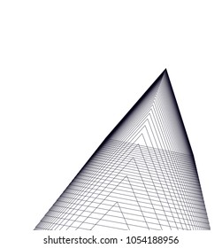 Abstract architecture. Linear geometric background