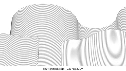  abstract architecture linear surface 3d