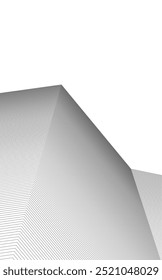 Abstract architecture linear vector 3d illustration on white background 