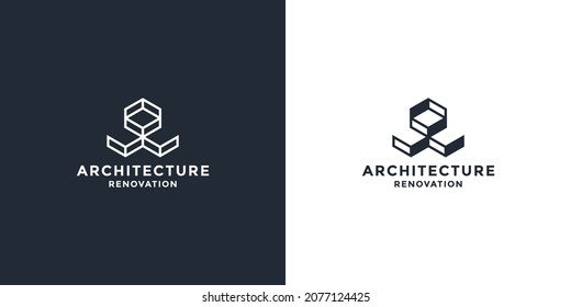 abstract architecture logo design real estate