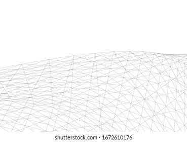 Abstrakte Architektur. Mesh, 3er Hintergrund