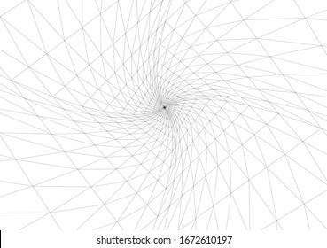 Abstract architecture. Mesh 3d background
