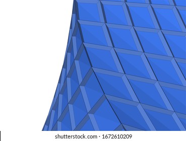 Abstract architecture. Mesh 3d background